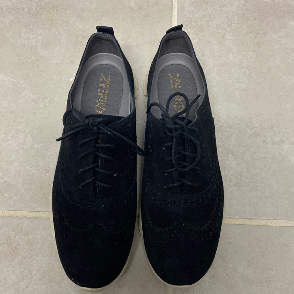 NWOT Cole Haan black suede oxfords